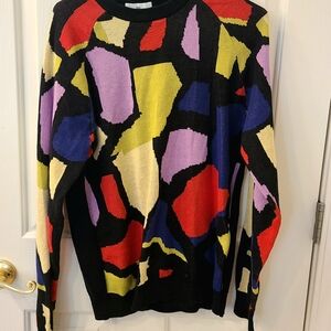 BP Multicolor Abstract Crewneck Sweater